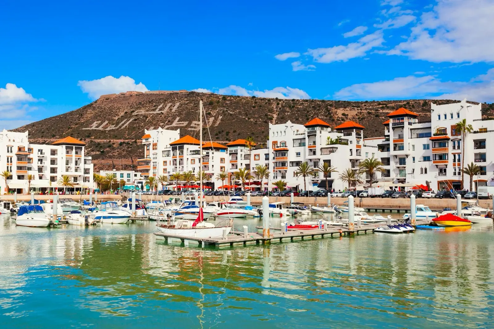 Agadir marina below the Oufella hill